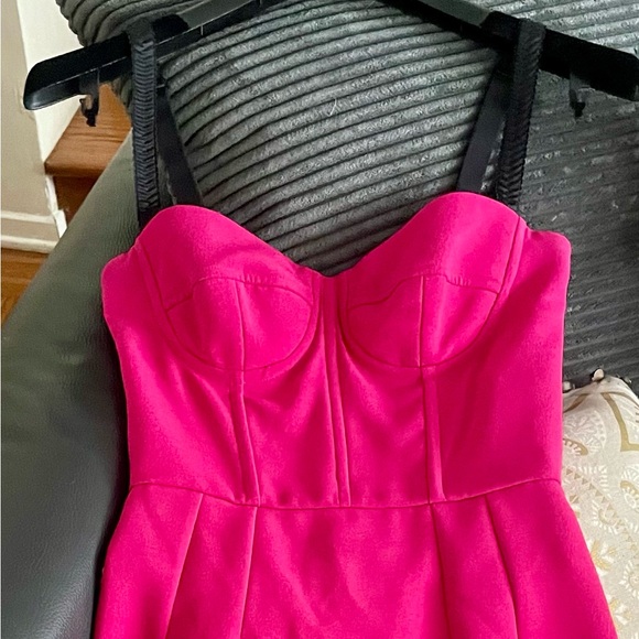 Dolce Gabbana 💋🖤💋 Bustier-Style Corset Midi Dress : Fuchsia : Sz: 38 (2-4) - Picture 6 of 10